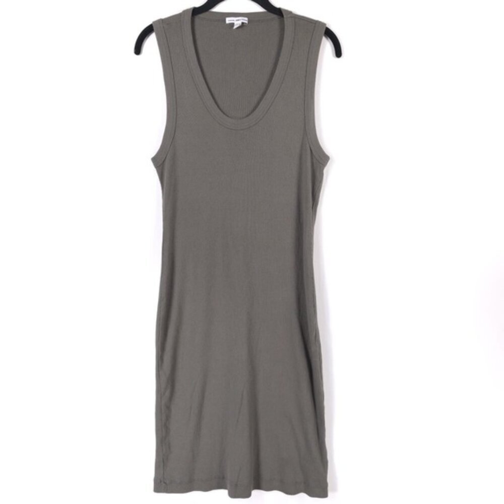 JAMES PERSE STANDARD Ribbed Knit Tank Mini Dress Cotton WNLC6617CU Size‎ 3 LARGE